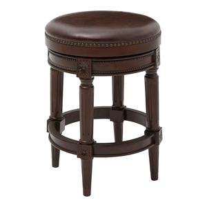 New Ridge Home Goods Chapman 26&quot Backless Counter Height Swivel Stool in Walnut