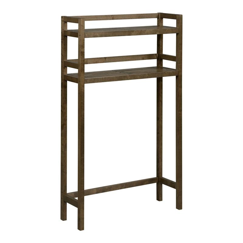 New Ridge Home Goods Dunnsville 2-tier Solid Wood Space Saver Antique Chestnut