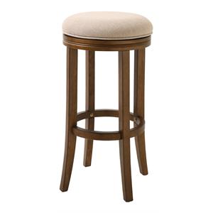 New Ridge Home Goods Victoria 25&quot Hardwood Counter Height Swivel Stool in Cream