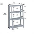 New Ridge Home Goods Dunnsville 4-tier Wood Step Back Shelf Bookcase in Espresso