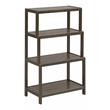 New Ridge Home Goods Dunnsville 4-tier Wood Step Back Shelf Bookcase in Espresso