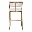 Mina 30in. Bar-Height Metal Bar Stool with Back- Antique Brass