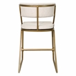 Mina 25in. Counter-Height Metal Bar Stool with Back- Antique Brass