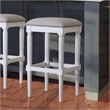 Manchester 31in. H Square Bar Stool- Alabaster White