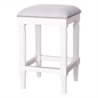 Manchester 27in.H Square Counter Stool- Alabaster White