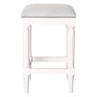 Manchester 27in.H Square Counter Stool- Alabaster White