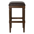 Manchester 31in.H Square Bar Stool- Distressed Walnut