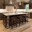 Manchester 27in.H Square Counter Stool- Distressed Walnut
