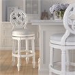 Upholstered 31in. Swivel Bar Stool- Farmhouse White