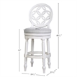 Upholstered 31in. Swivel Bar Stool- Farmhouse White