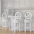Upholstered 31in. Swivel Bar Stool- Farmhouse White