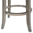 Farmhouse 26in.Reclaimed Gray Counter-Height Stool with Natural Seagrass Seat
