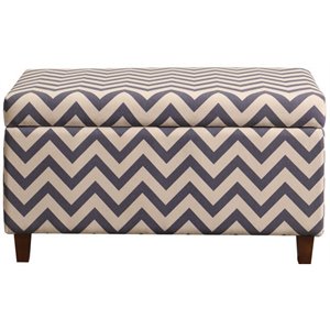 nathaniel home juliana fabric upholstered chevron patterned storage ottoman