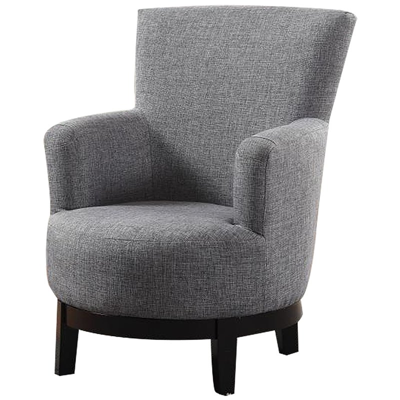 Nathaniel Home Dominic Fabric Upholstered Swivel Accent Chair in