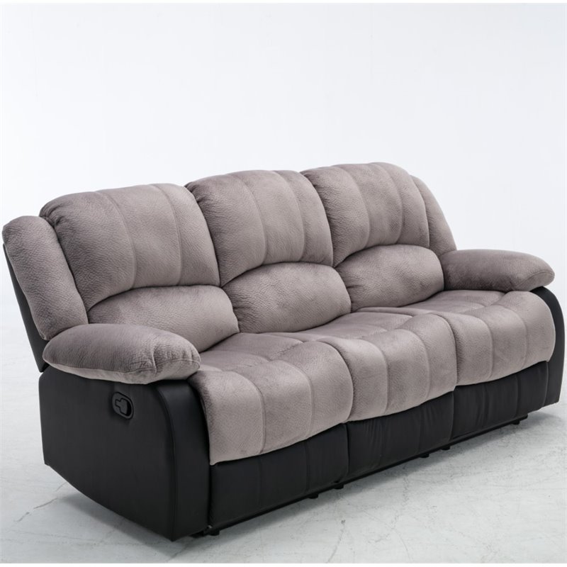 4 seater black leather recliner sofa