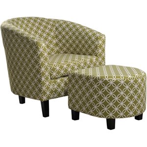 nathaniel home paisley fabric upholstered tub chair and ottoman