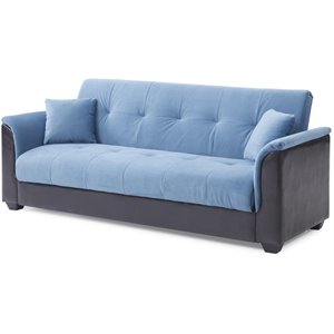 nathaniel home melanie champion fabric upholstered sofa futon bed