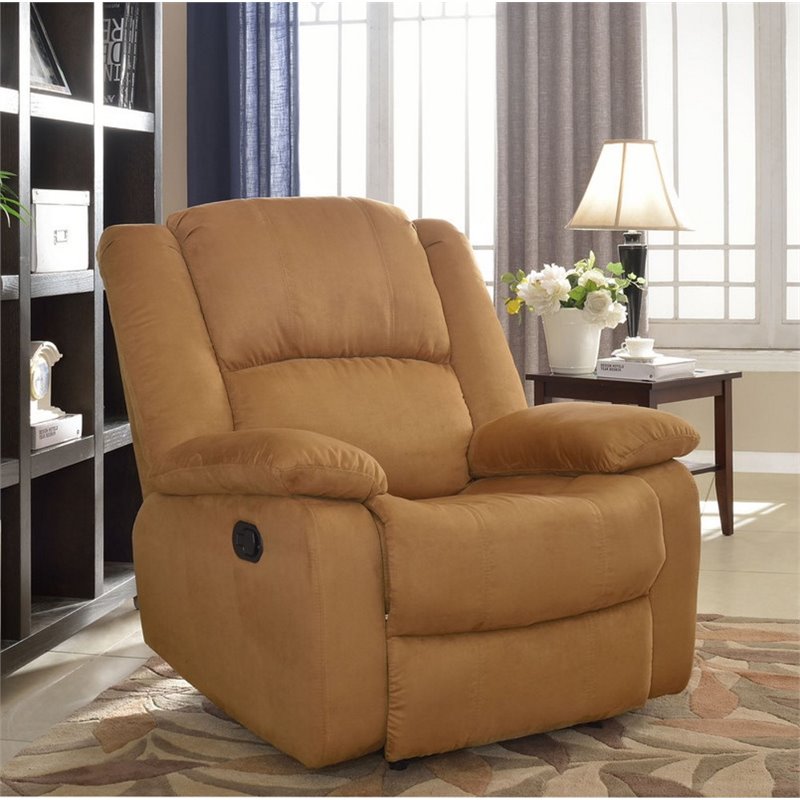 nathaniel home samantha bonded leather glider recliner