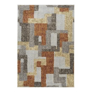 dalyn rugs aero color block fabric area rug in multi-color