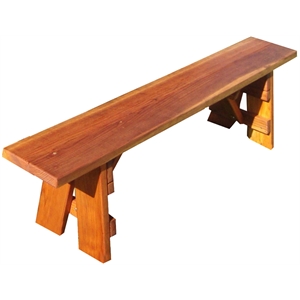best redwood 6ft farmhouse solid wood picnic bench in natural