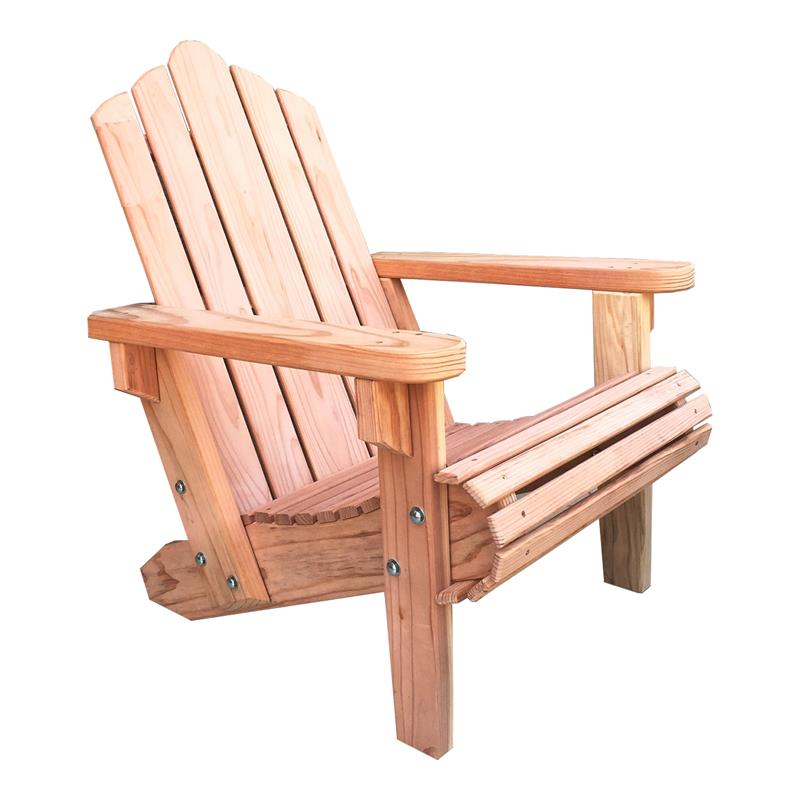 Best Redwood 36 Solid Wood Adirondack Chair In Natural No Stain Cymax Business - Is Redwood Good For Outdoor Furniture