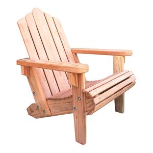 Best Redwood 36&quot Solid Wood Adirondack Chair in Natural No Stain