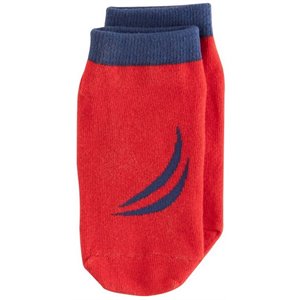 upper bounce non-slip cotton trampoline sock in red