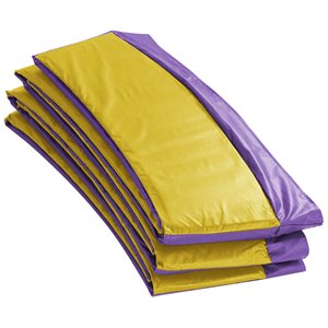 upper bounce 9' round replacement trampoline safety pad in purple and yellow