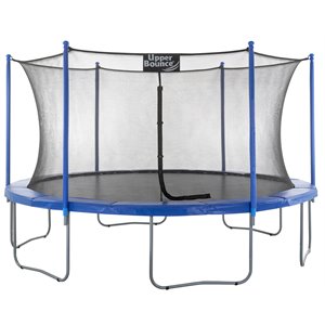 upper bounce trampoline and enclosure set in black and blue ubsf01