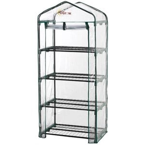ogrow 4 tier ultra-deluxe clear plastic portable bloomhouse