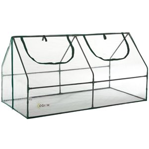 ogrow ultra deluxe clear plastic compact outdoor seed starter greenhouse cloche