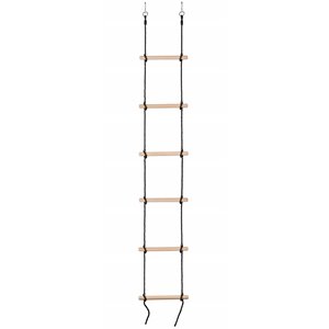 swingan 6 steps gymnastic climbing rope ladder in black
