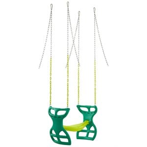 swingan 2 seater vinyl coated chain plastic glider swing