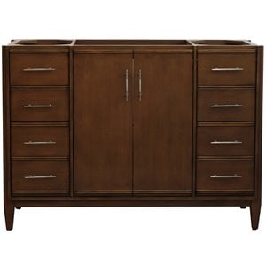 MCM 48&quot Single Sink Solid Wood Vanity in Walnut (Cabinet Only)