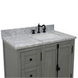 Plantation Solid Wood Vanity with Right Rectangle Sink in Ash/White