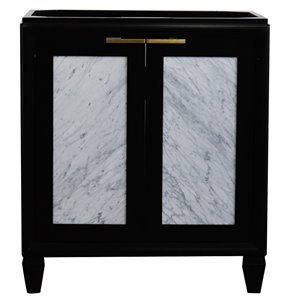 Trento 30&quot Modern Single Sink Solid Wood Vanity in Blue (Cabinet Only)