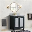 Trento Single Rectangle Sink Vanity in Dark Gray/Gray Granite Stone
