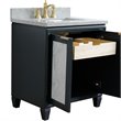 Trento Single Rectangle Sink Vanity in Dark Gray/Gray Granite Stone