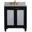 Trento Single Rectangle Sink Vanity in Dark Gray/Gray Granite Stone