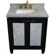 Trento Single Rectangle Sink Vanity in Dark Gray/Gray Granite Stone