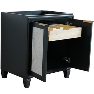 Trento 30&quot Single Sink Solid Wood Vanity in Dark Gray (Cabinet Only)