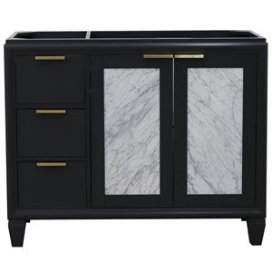 Trento 42&quot Single Sink Solid Wood Vanity with Right Door in Dark Gray