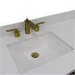 Trento Double Rectangle Sink Solid Wood Vanity in Blue/White Quartz Stone