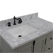 Plantation Solid Wood Single Wooden Vanity  with Left Rectangle Sink in Gray Ash