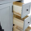 Plantation Solid Wood Single Vanity with Left Rectangle Sink in Ash/Black