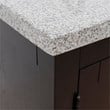 Plantation Solid Wood Single Vanity with Left Rectangle Sink in Brown/Gray
