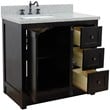 Plantation Solid Wood Single Vanity with Left Rectangle Sink in Brown/Gray