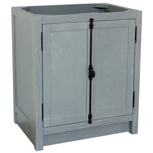 Plantation 30&quot 2-Door Solid Wood Vanity in Gray Ash (Cabinet Only)