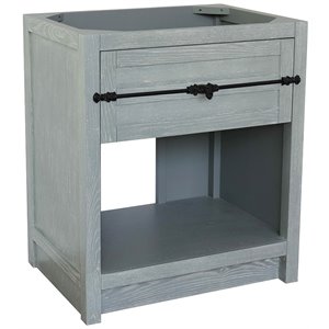 Plantation 30&quot Modern Solid Wood Vanity in Gray Ash (Cabinet Only)