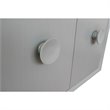 Stora Wall Mount Oval Sink Vanity with Gray Granite Stone Top in Blue